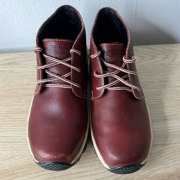 Marc Ecko Burgundy Red Leather Lace Up Hiking Chukka Ankle Boots‎ Mens Size 6.5 - Picture 5 of 16